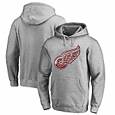 Detroit Red Wings Gray All Stitched Pullover Hoodie,baseball caps,new era cap wholesale,wholesale hats